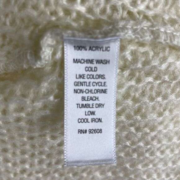 NWT Passports Loose Knit Off-White Cowl Neck Sweater Size M - Picture 6 of 7